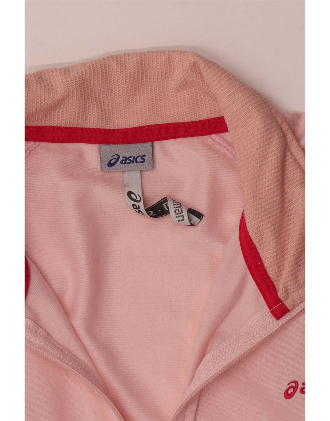 Asics Womens Tracksuit Top Jacket UK 16 Grande Rosa Colourblock Poliéster