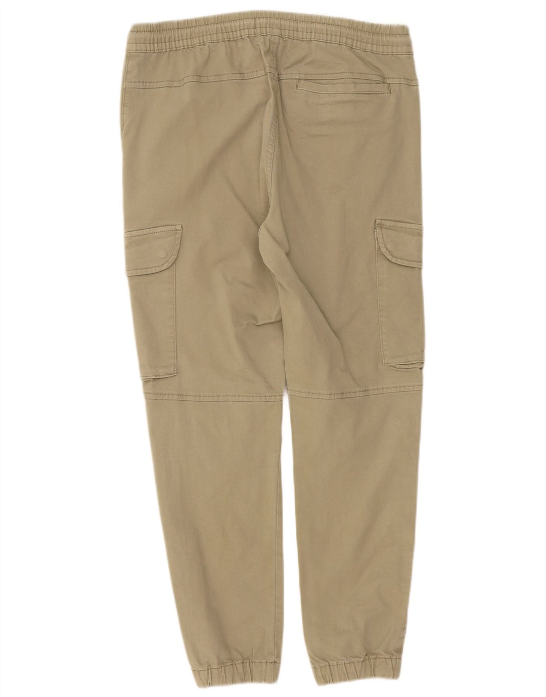 Zara Mens Joggers Cargo Calças Médio W31 L27 Algodão Cáqui