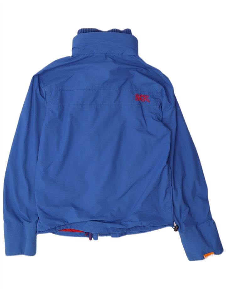 Jaqueta corta-vento masculina SUPERDRY UK 40 grande azul nylon