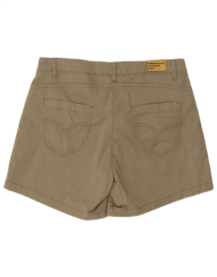 Shorts casuais femininos Dack IT 44 médio W32 algodão cáqui