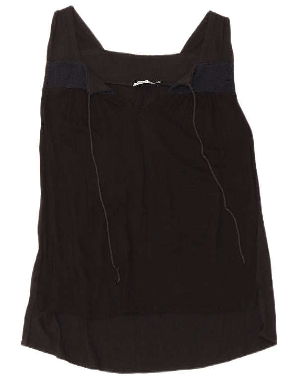 Túnica feminina Zara sem mangas UK 12 médio preto