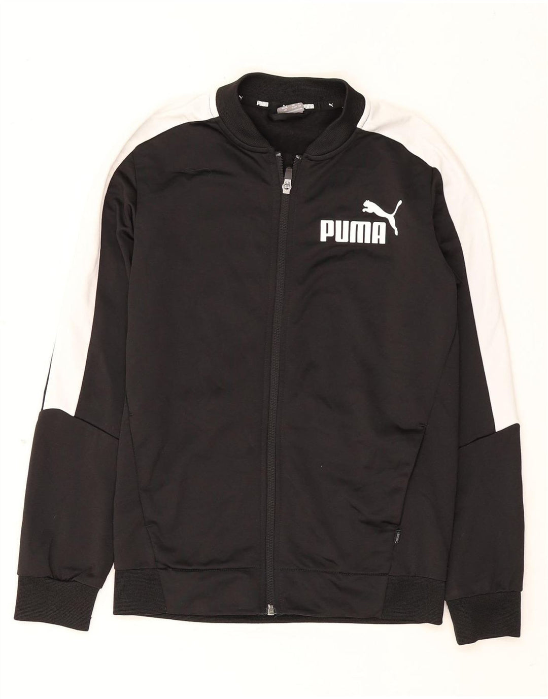 Jaqueta Puma Boys Graphic Tracksuit Top 11-12 Anos Preto Colorblock