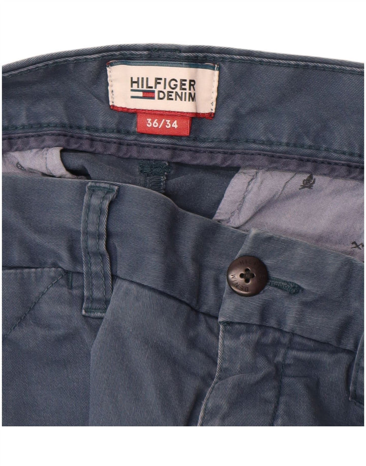 Calça Chino masculina TOMMY HILFIGER slim fit W36 L34 algodão azul