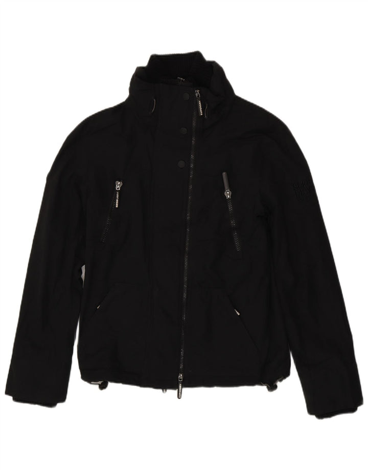 Jaqueta corta-vento superdimensionada feminina Superdry Windattacker Reino Unido 10 pequena preta