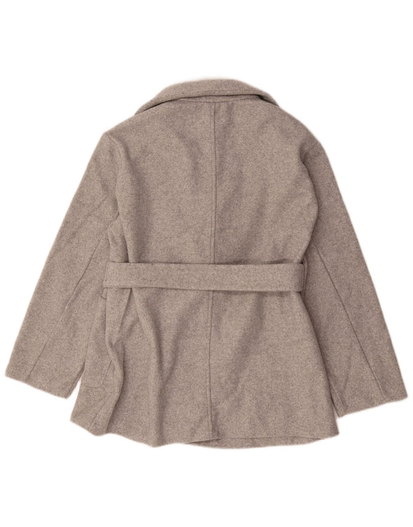 Jaqueta blazer feminina Zara UK 14 poliéster cinza médio