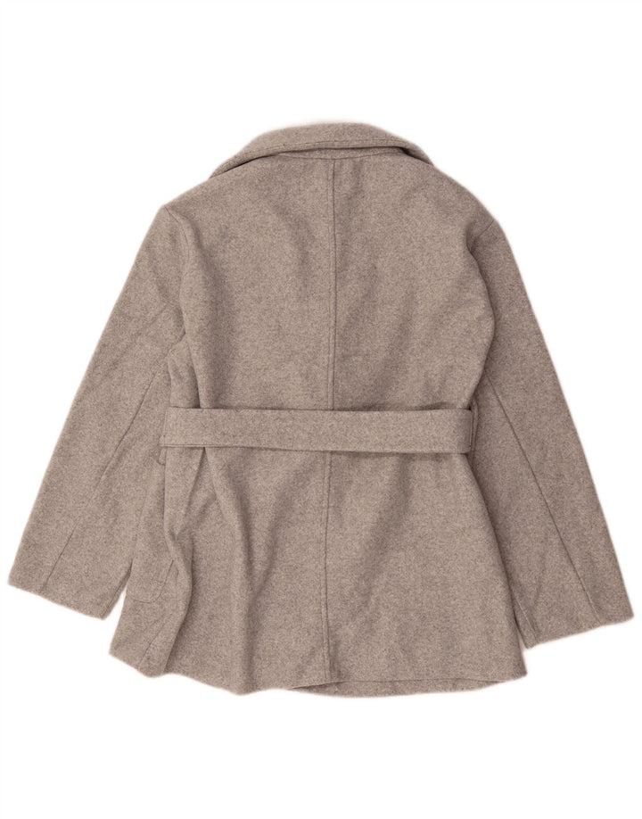 Jaqueta blazer feminina Zara UK 14 poliéster cinza médio