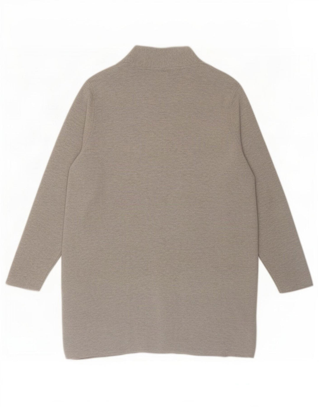 Suéter cardigã aberto feminino John Lewis Longline Reino Unido 16 grande poliéster cinza