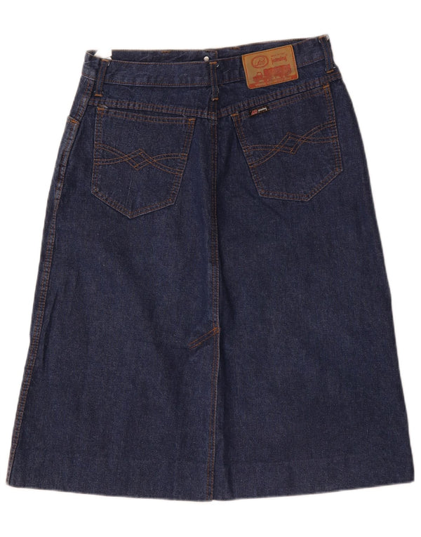 Saia jeans feminina vintage W30 azul marinho médio