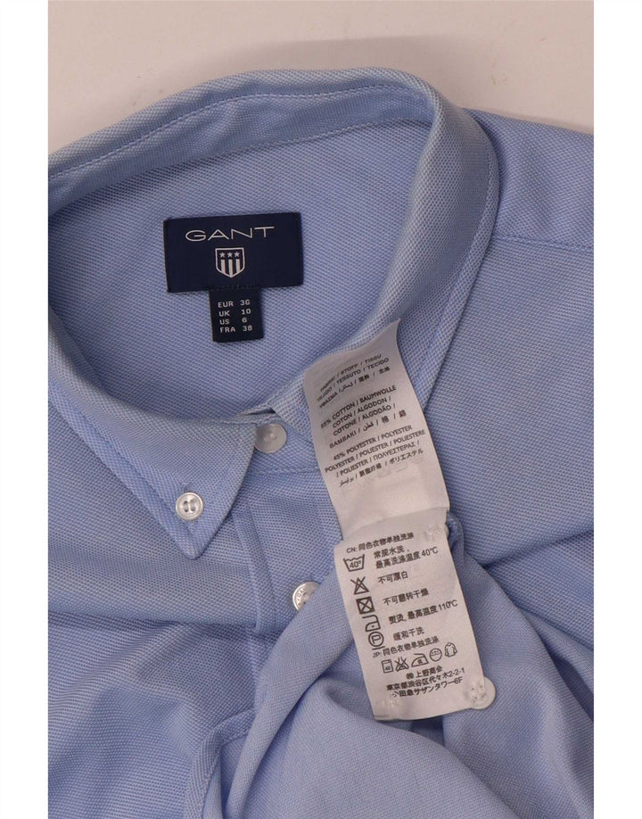 Camisa feminina Gant UK 10 algodão azul pequeno