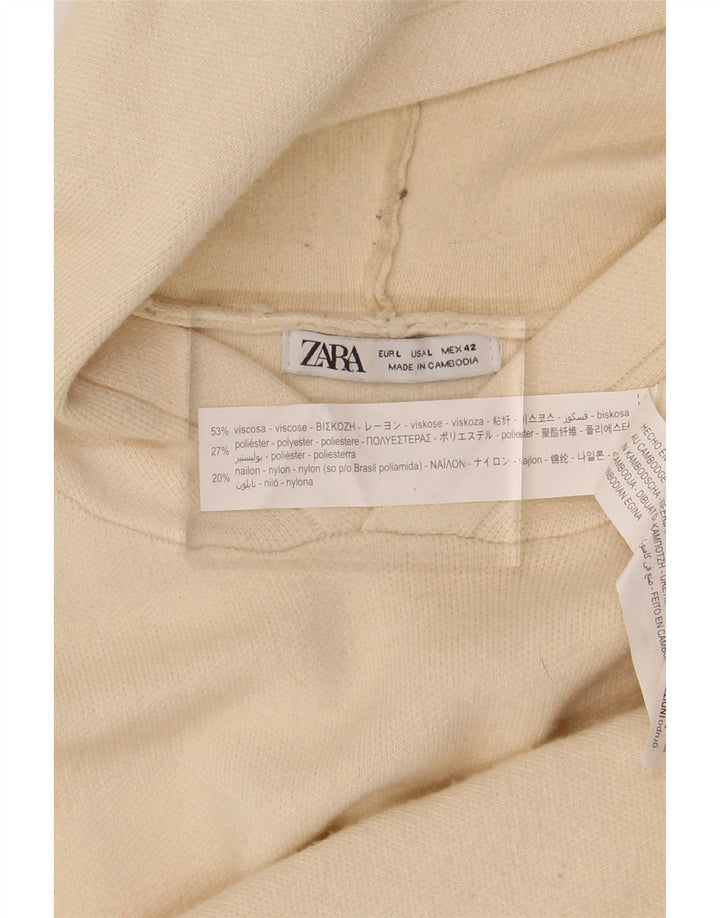 ZARA Mens Hooded Jumper Sweater Large Beige Viscose Vintage Zara and Second-Hand Zara from Messina Hembry 
