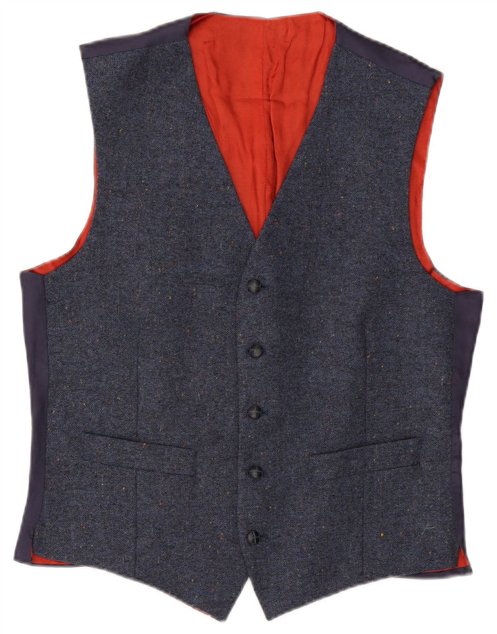 Colete masculino Shetland IT 52 XL lã azul marinho