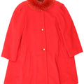Sobretudo oversized feminino vintage IT 44 lã vermelha média
