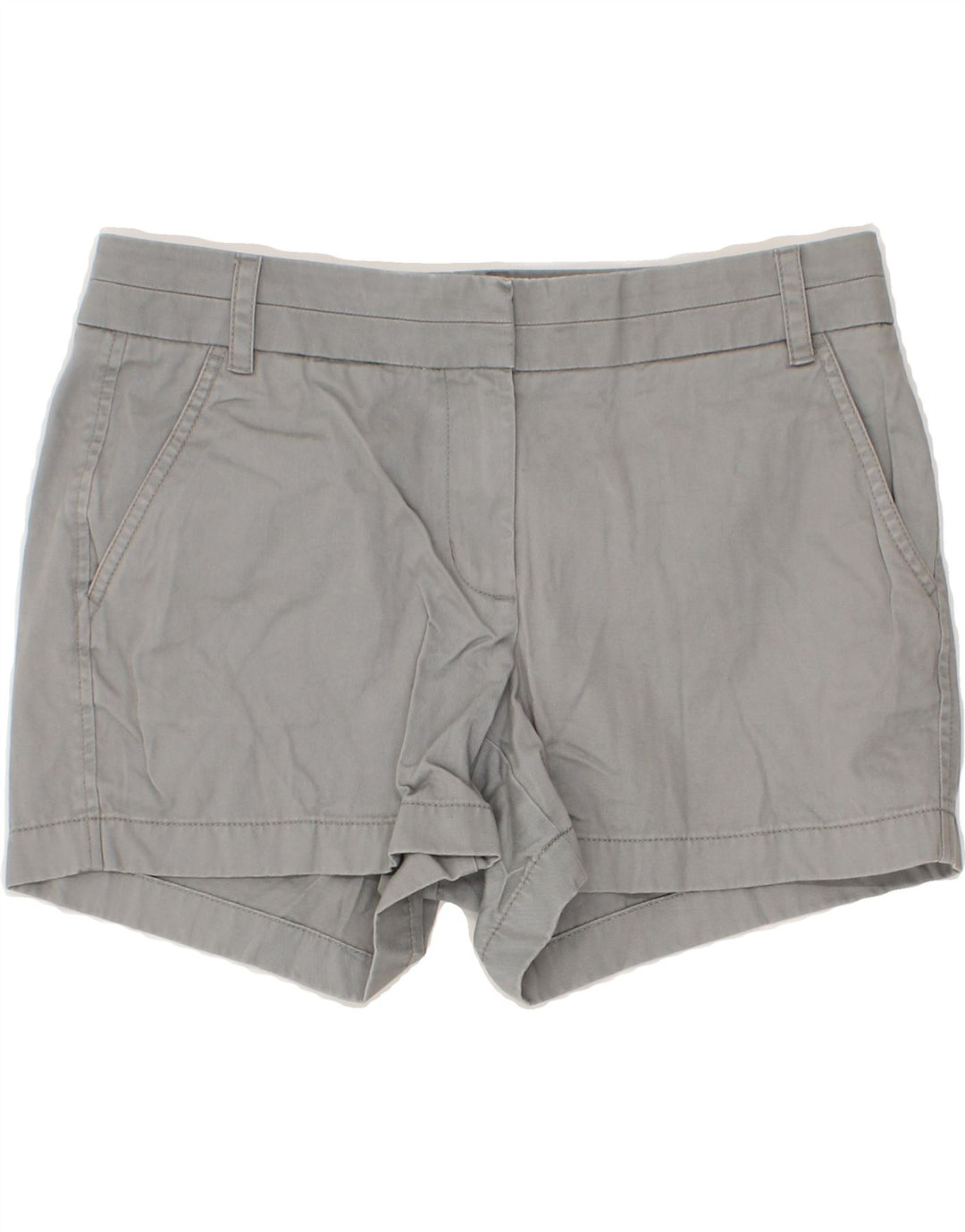 J. CREW Womens Chino Shorts US 8 Medium W34  Grey Cotton Vintage J. Crew and Second-Hand J. Crew from Messina Hembry 