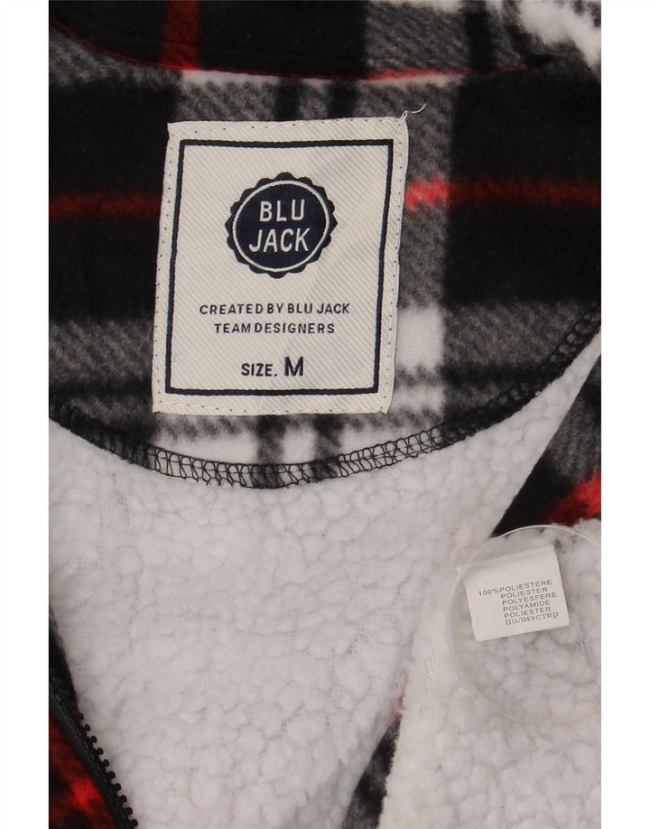 Camisa masculina vintage de flanela sherpa lenhador poliéster xadrez preto médio