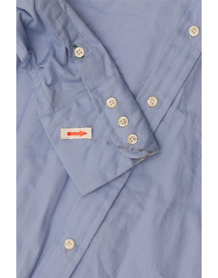 Camisa oversized feminina TOMMY HILFIGER US 2 XS azul risca de giz algodão