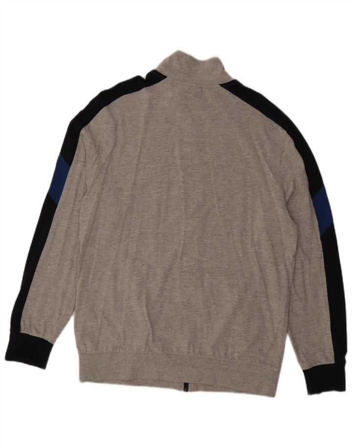 Lotto Mens Treino Top Jaqueta XL Cinza Colorblock Algodão