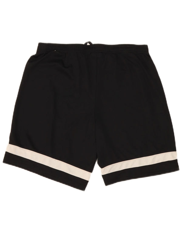 Shorts esportivos masculinos Nike Dri Fit médio preto manchado de poliéster