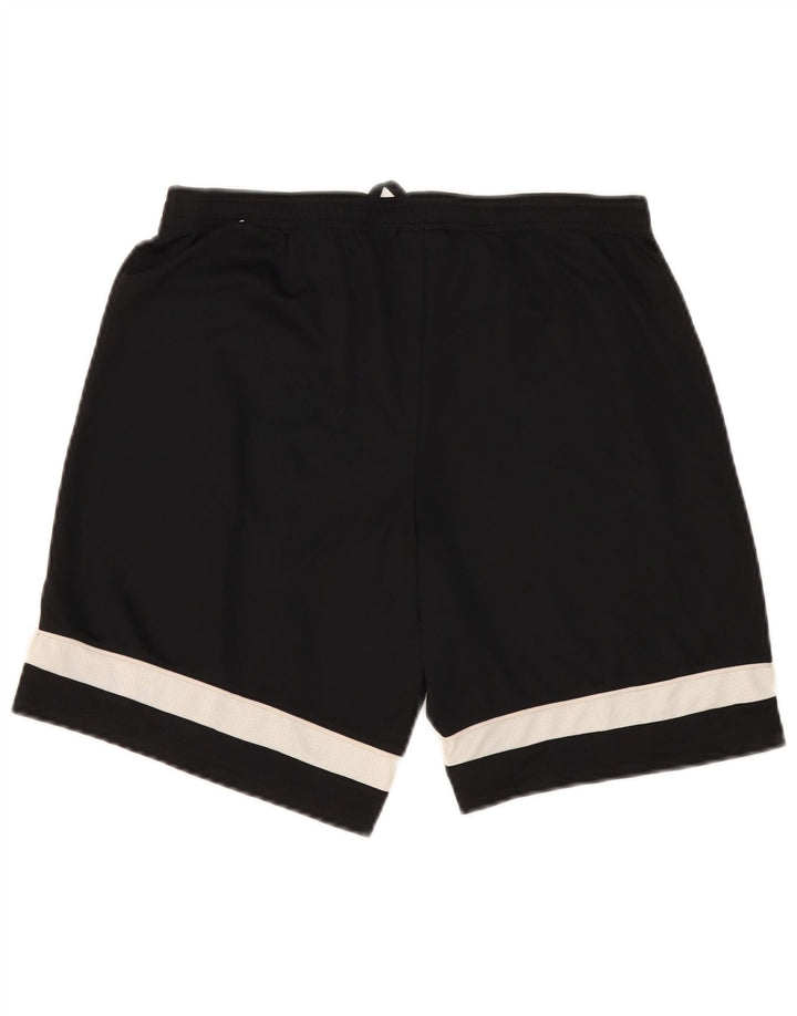 Shorts esportivos masculinos Nike Dri Fit médio preto manchado de poliéster