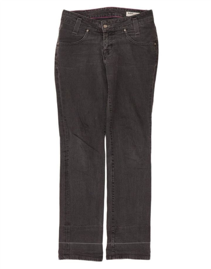 Lee Womens Leola Straight Jeans W30 L33 Algodão Preto