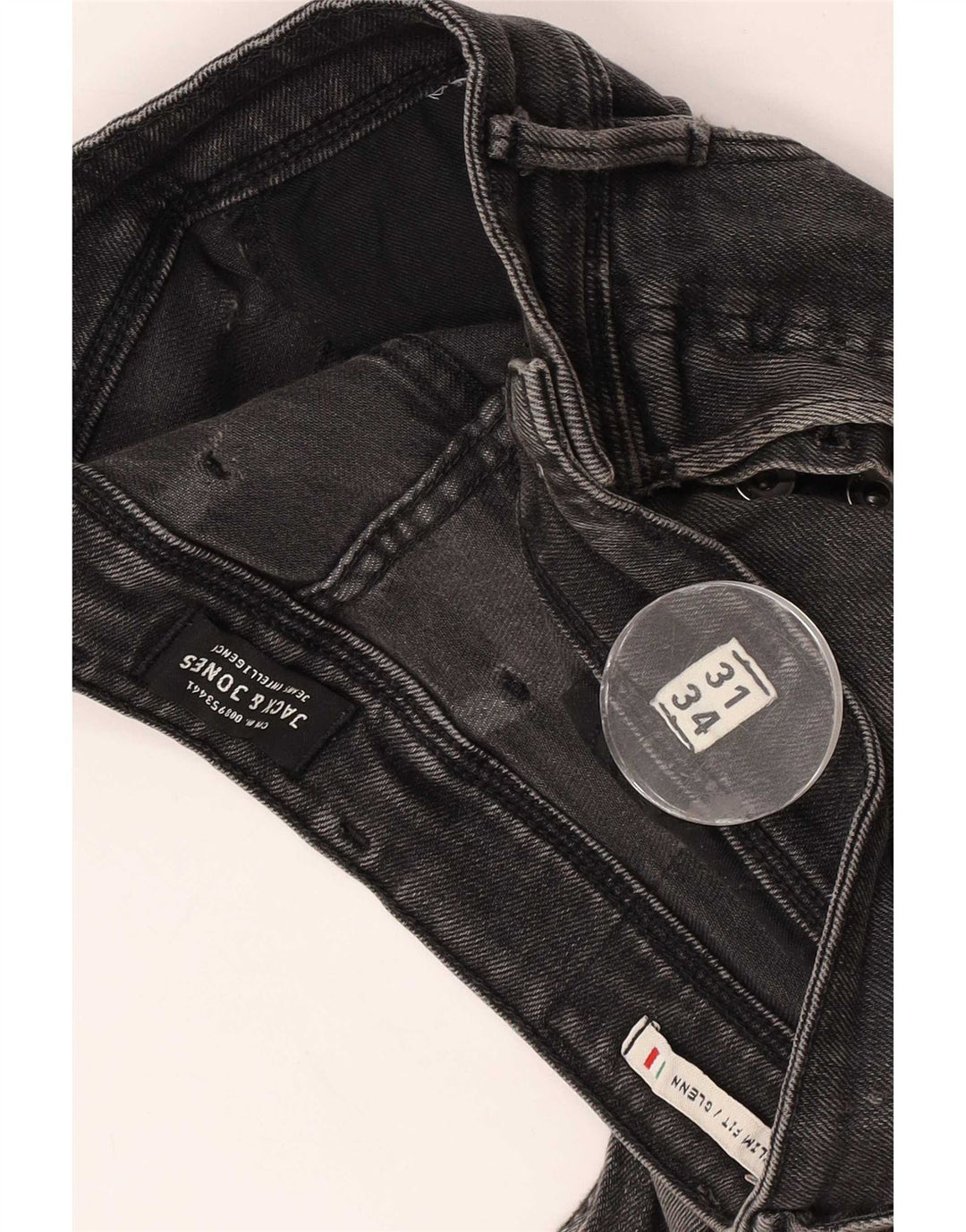 Jack & Jones Mens GLENN Slim Jeans W31 L34 Cinza