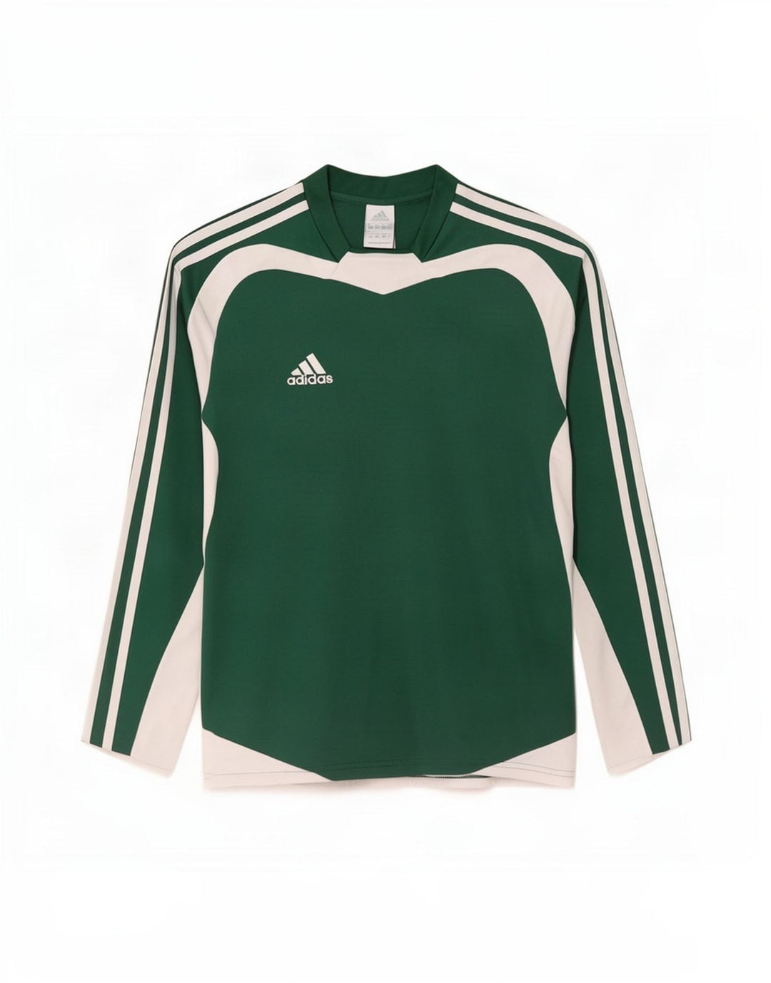 Adidas Mens Climalite Top Manga Longa Pequeno Verde Colorblock Poliéster