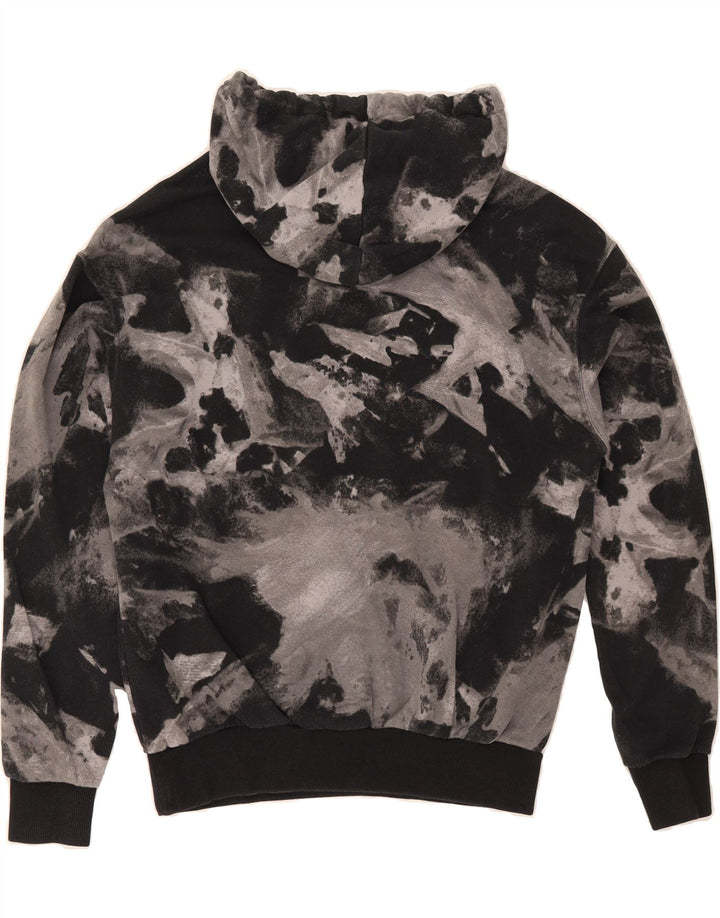 REEBOK Womens Hoodie Jumper UK 12/14  Medium Grey Tie Dye Cotton Vintage Reebok and Second-Hand Reebok from Messina Hembry 