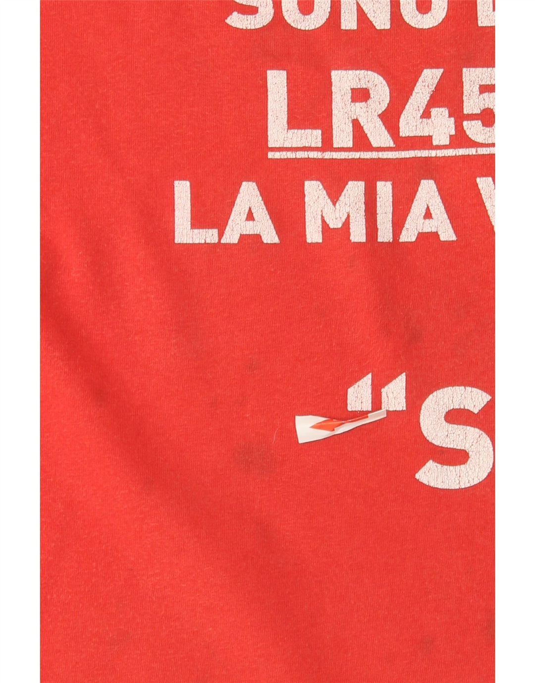 Camiseta masculina Rifle com estampa gráfica grande de algodão vermelho