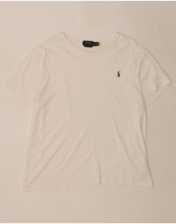 Camiseta polo Ralph Lauren masculina personalizada Slim Fit XL algodão branco