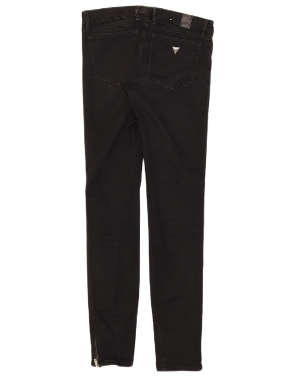 Guess Calça jeans feminina Marilyn skinny W27 L30 algodão preto