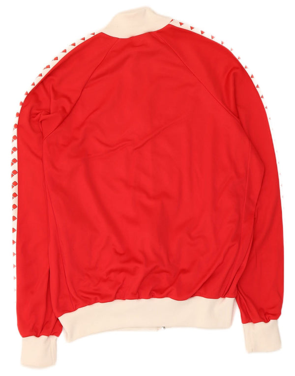 Arena Mens Graphic Tracksuit Top Jacket Médio Vermelho Colourblock Poliamida