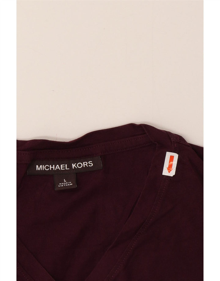 Camiseta masculina MICHAEL KORS grande Borgonha