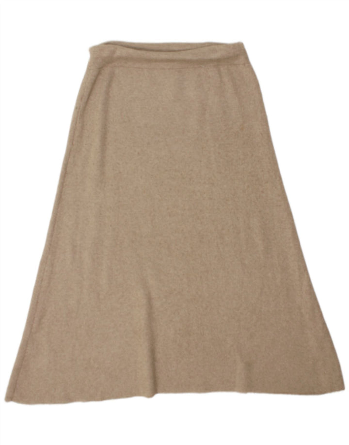 Saia feminina Zara A-Line médio W28 bege viscose