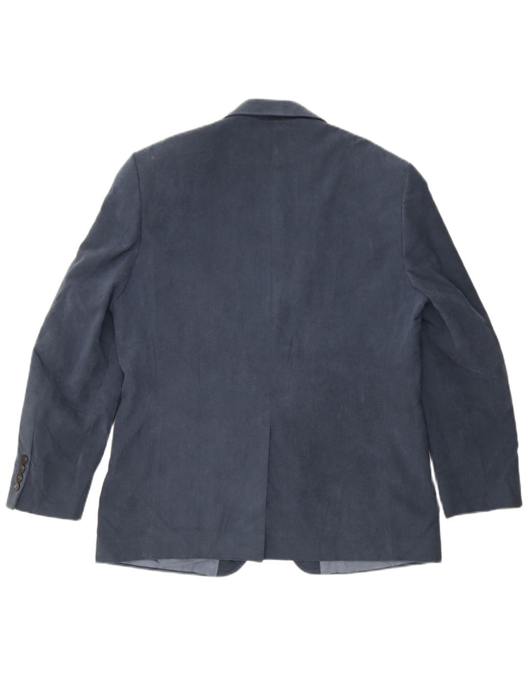 Jaqueta blazer masculina de 2 botões Marks & Spencer Reino Unido 38 poliéster azul médio