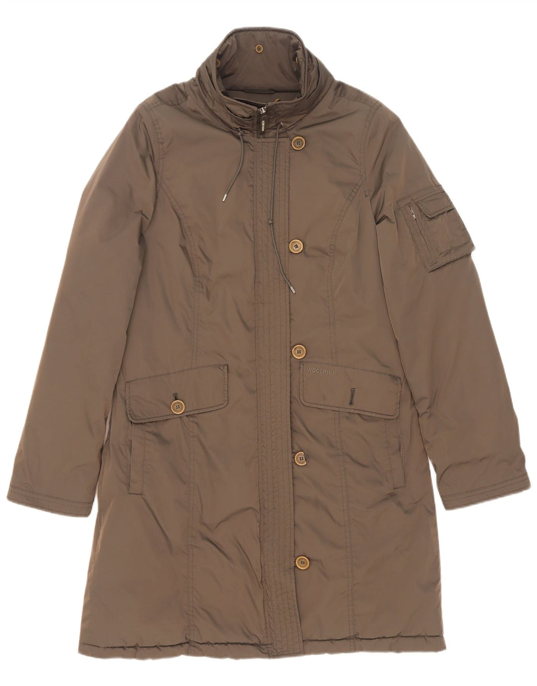 Sobretudo feminino Woolrich UK 16 grande cáqui