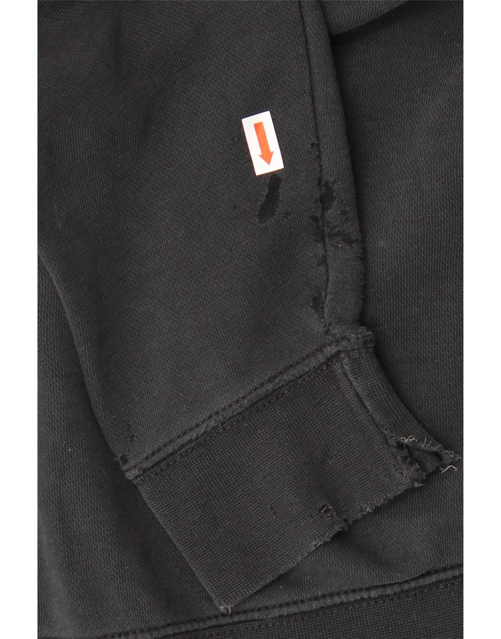 NIKE Womens Hoodie Jumper UK 14 Médio Algodão Preto