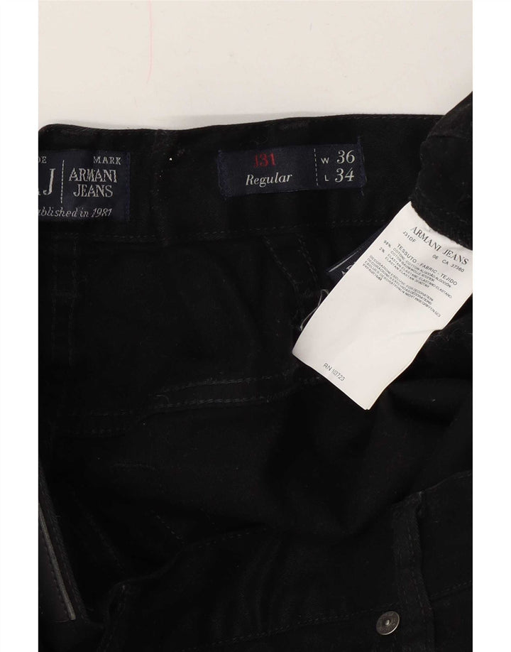 Calça jeans reta masculina Armani W36 L34 algodão azul marinho