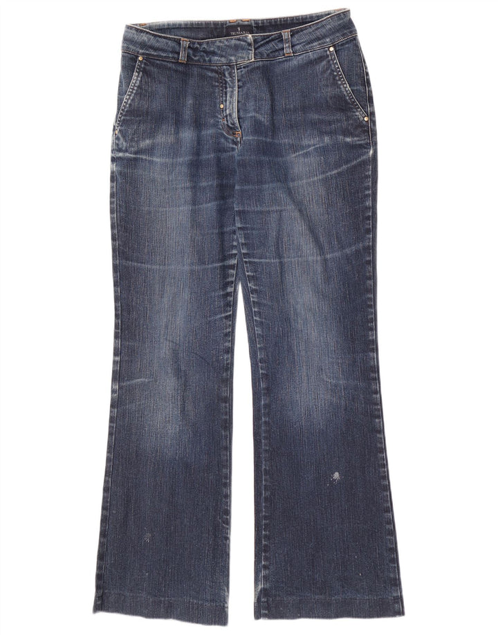 Jeans Bootcut feminino Trussardi W27 L30 azul algodão