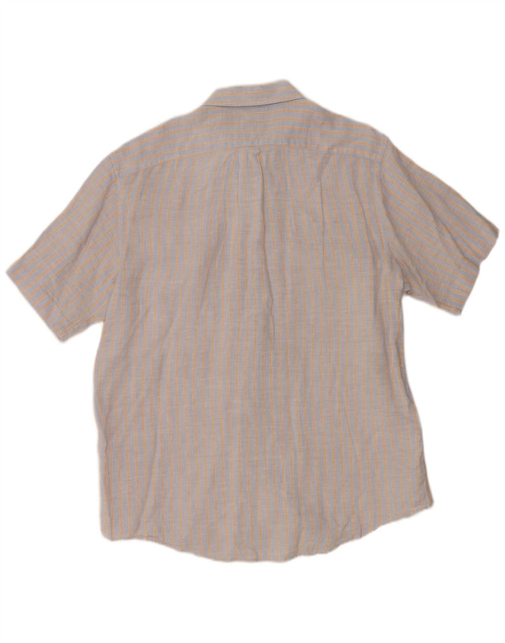 Camisa masculina de manga curta Calvin Klein Jeans XL cinza listrada