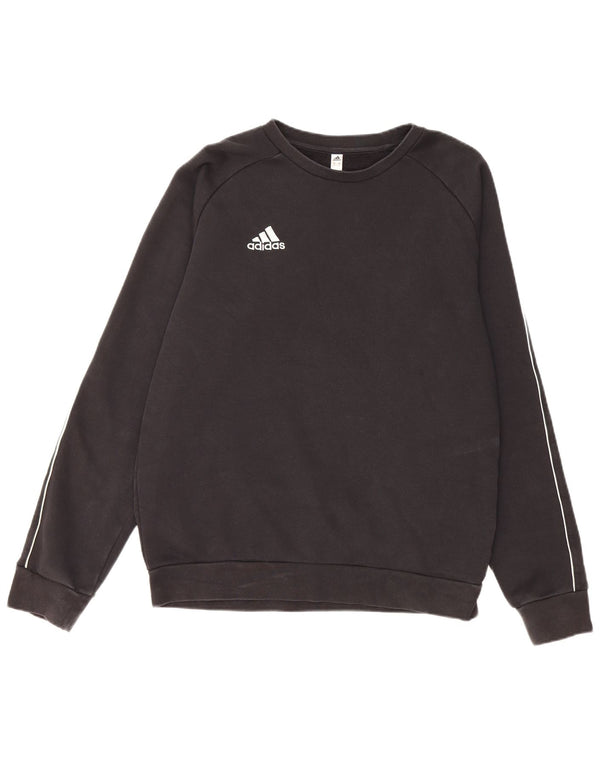 ADIDAS Mens Moletom Jumper Médio Algodão Preto