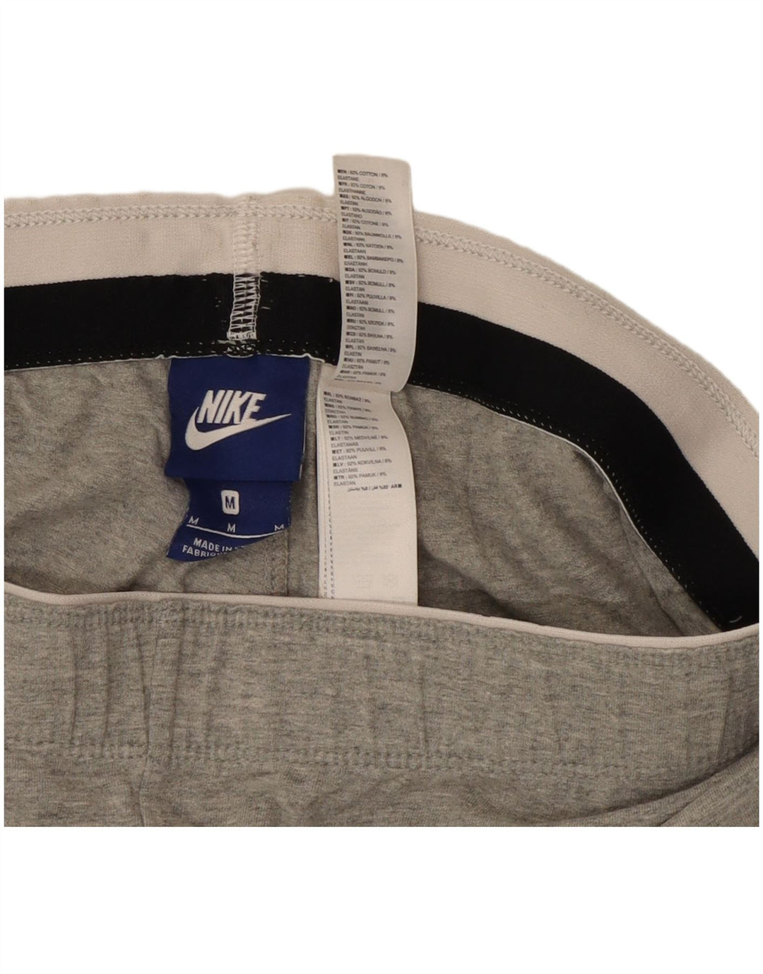 Leggings Nike Femininas Graphic UK 12 Algodão Cinza Médio