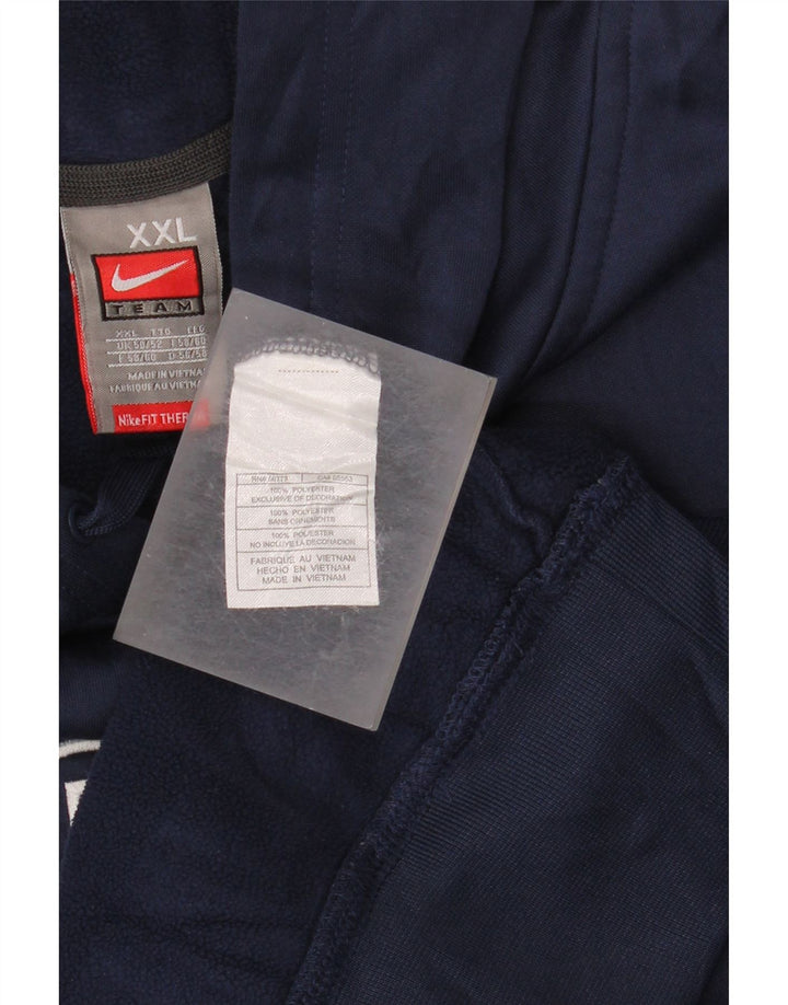 Jumper com capuz gráfico masculino Nike UK 50/52 2XL azul marinho poliéster