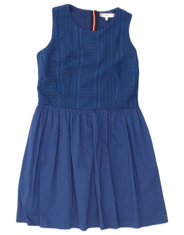 TOMMY HILFIGER Vestido sem mangas para meninas em linha A 13-14 anos Azul Algodão