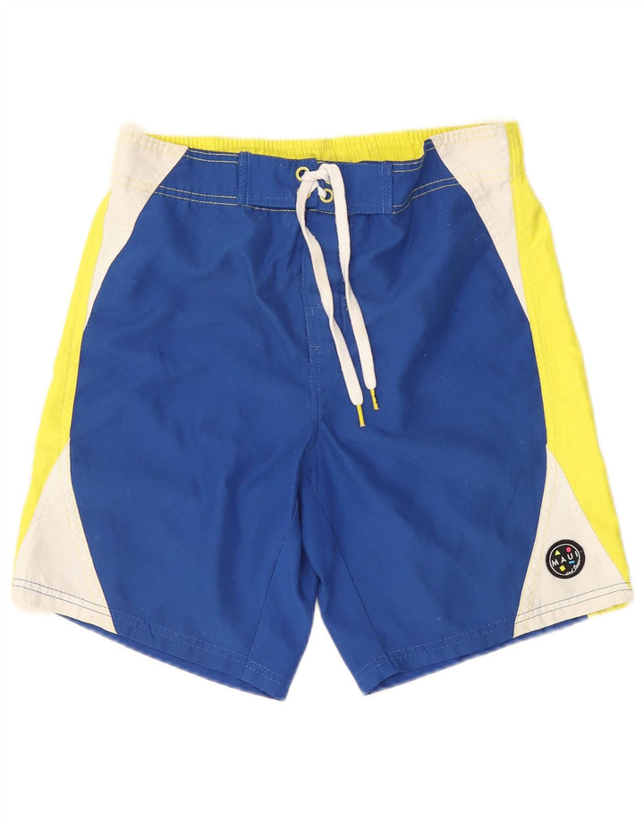 Shorts de natação masculino MAUI AND SONS com estampa gráfica azul médio