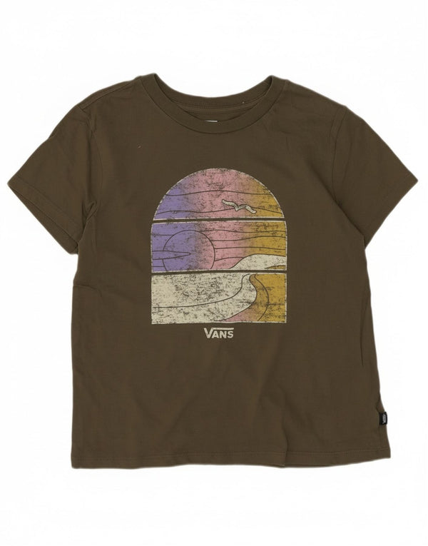 Camiseta Vans Meninos Graphic 10-11 Anos Médio Algodão Cáqui