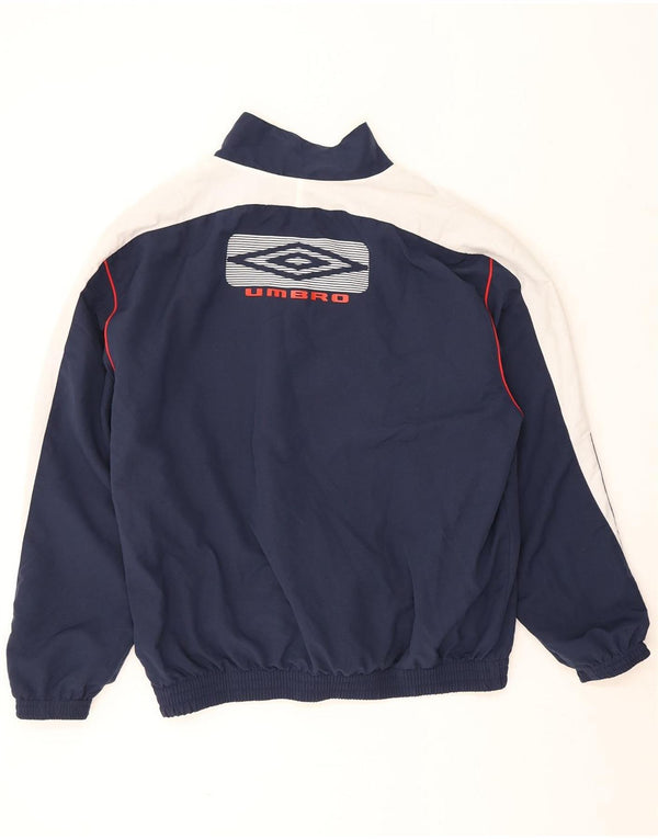 Umbro Mens Graphic Tracksuit Top Jacket XL Azul marinho Colourblock Poliéster