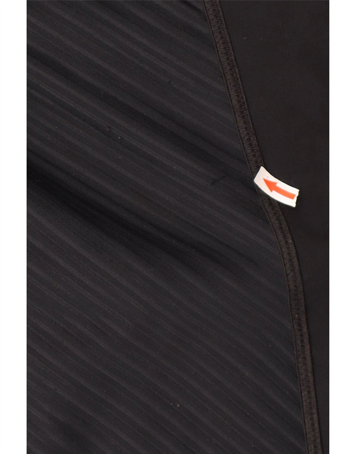 Adidas masculino com capuz jaqueta superior grande poliéster preto