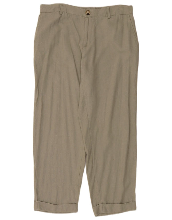 Calça Chino Reta Feminina Zara EU 40 Médio W30 L27 Caqui