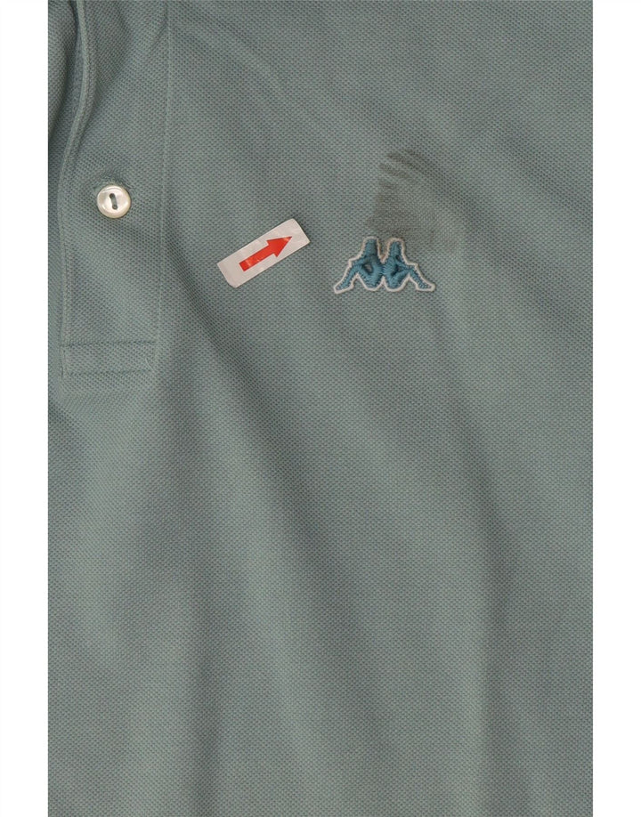 Camisa polo masculina Kappa algodão azul médio