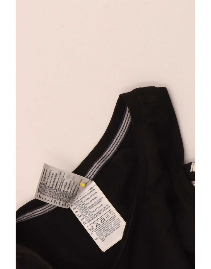 Adidas Womens Vest Top UK 14 Médio Algodão Preto
