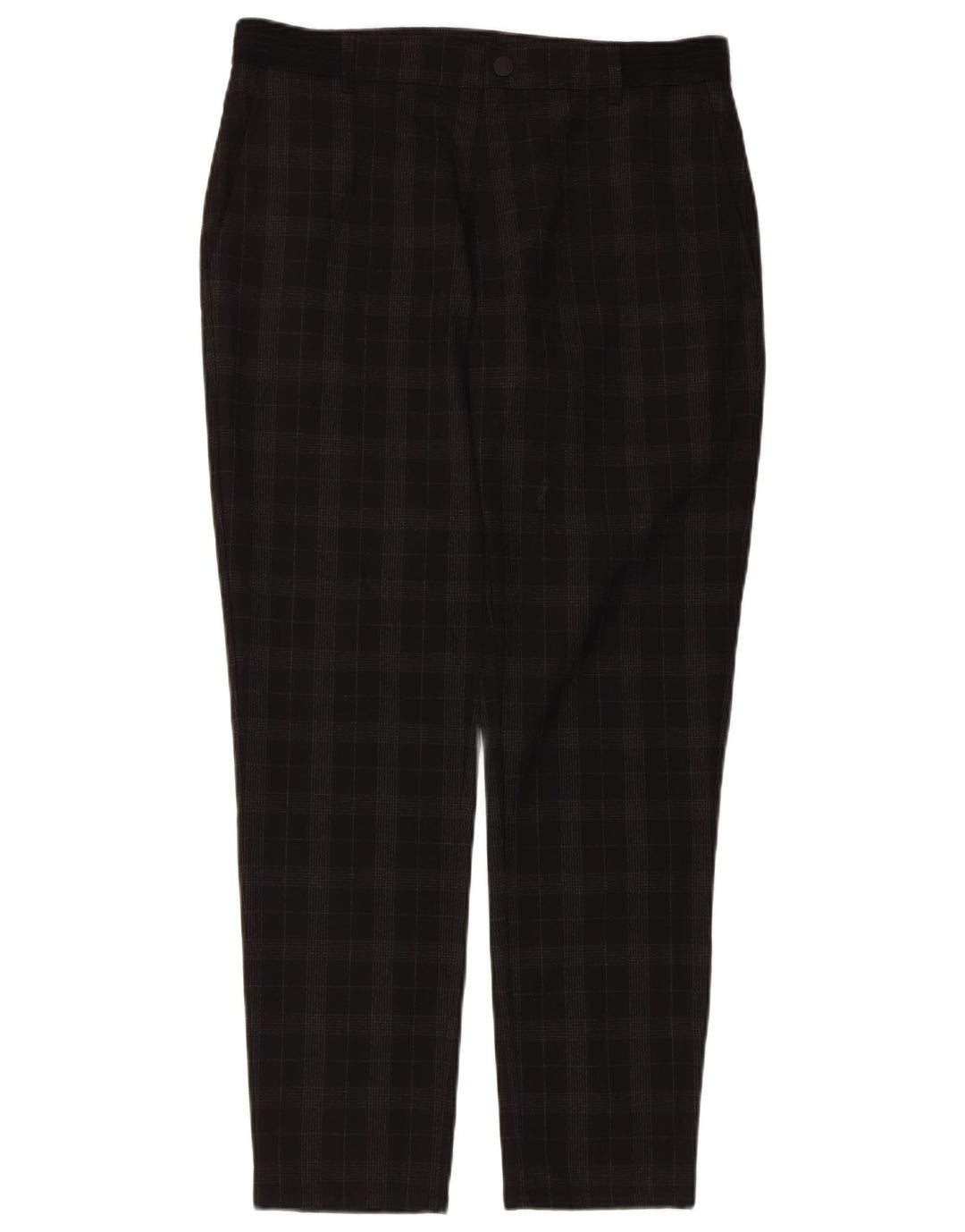 Calça Chino Cônica Masculina Zara Médio W31 L28 Xadrez Preta